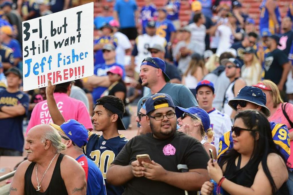 nfl rams fans signs