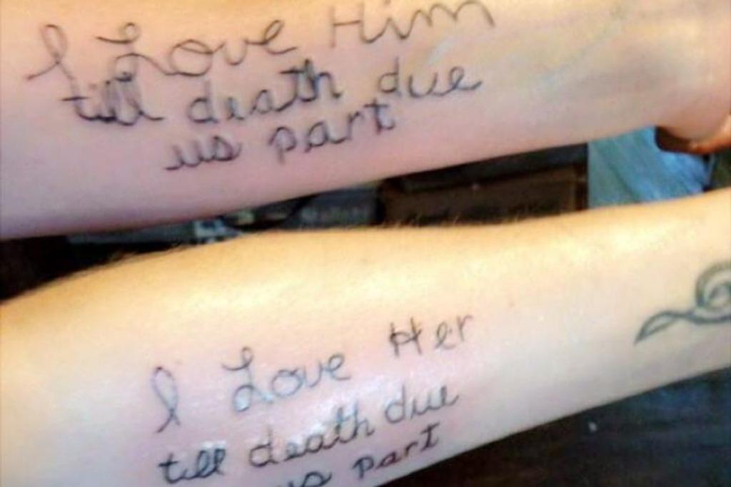 tattoo fails funny couple